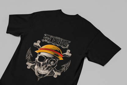 ONE PIECE Front & Back Print Oversized T-Shirt