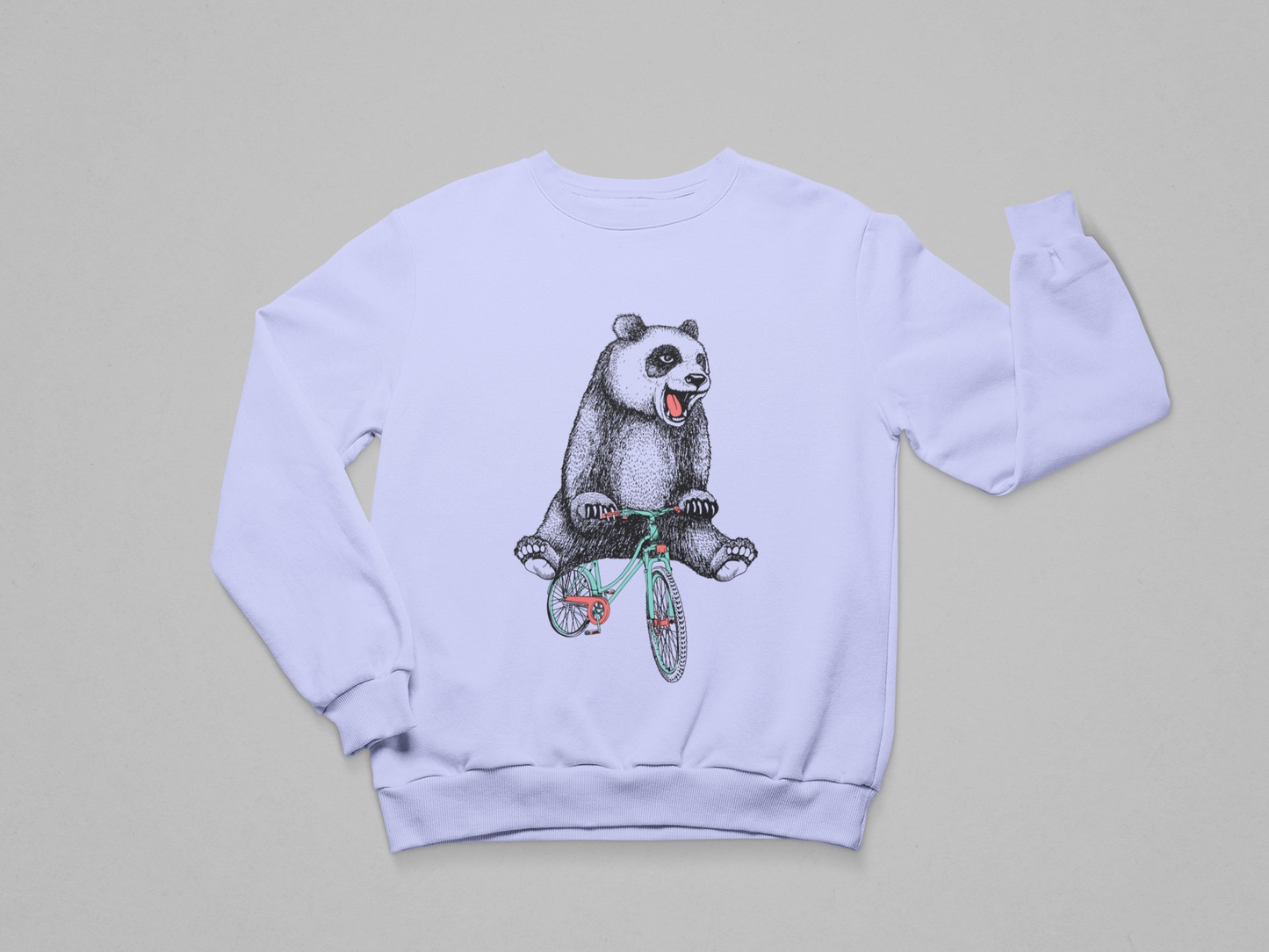 Playful Panda on Bicycle – Unisex Sweatshirt