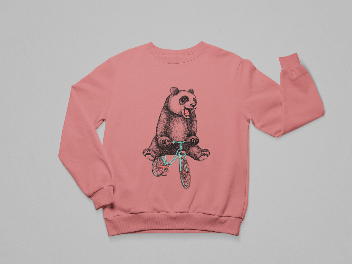 Playful Panda on Bicycle – Unisex Sweatshirt