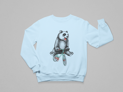 Playful Panda on Bicycle – Unisex Sweatshirt