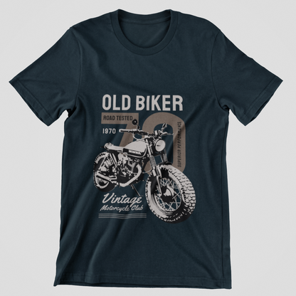 Old Biker Vintage Motorcycle Graphic T-Shirt