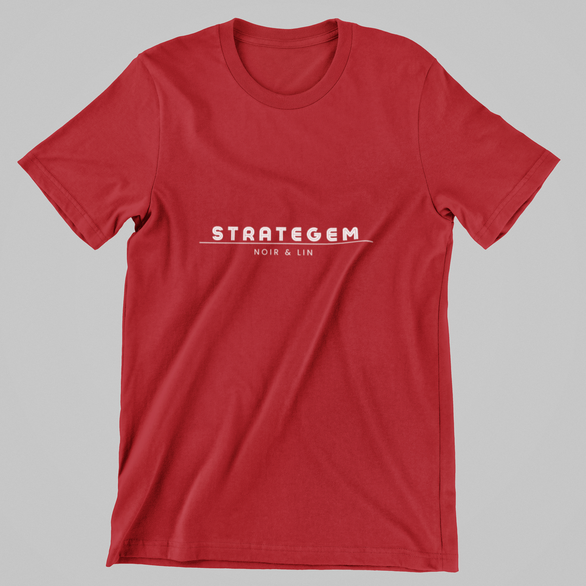 STRATAGEM stretch t-shirt, 240 GSM cotton-elastane, back view 4 | Noir & Lin