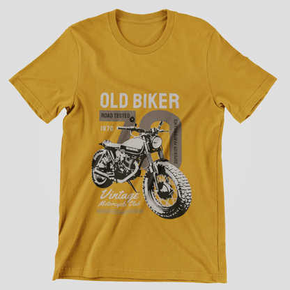 Old Biker Vintage Motorcycle Graphic T-Shirt