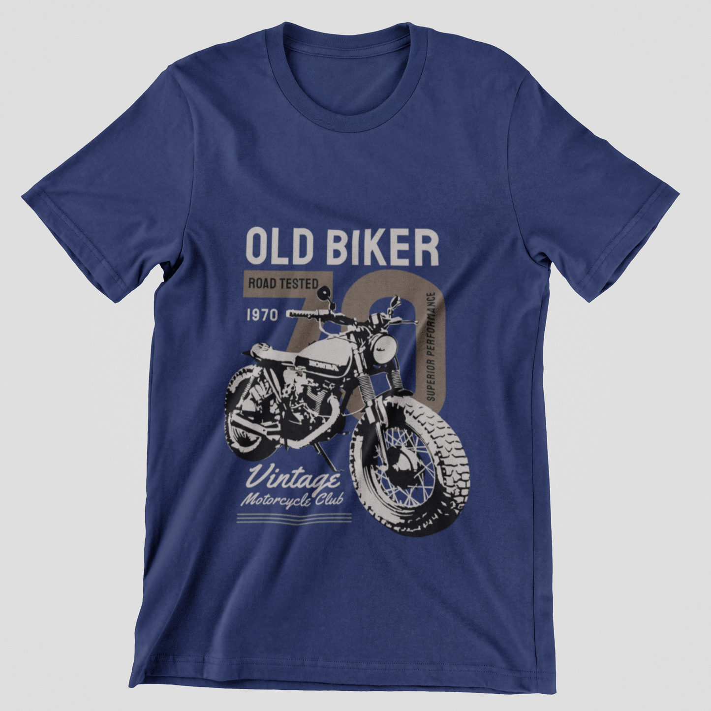 Old Biker Vintage Motorcycle Graphic T-Shirt