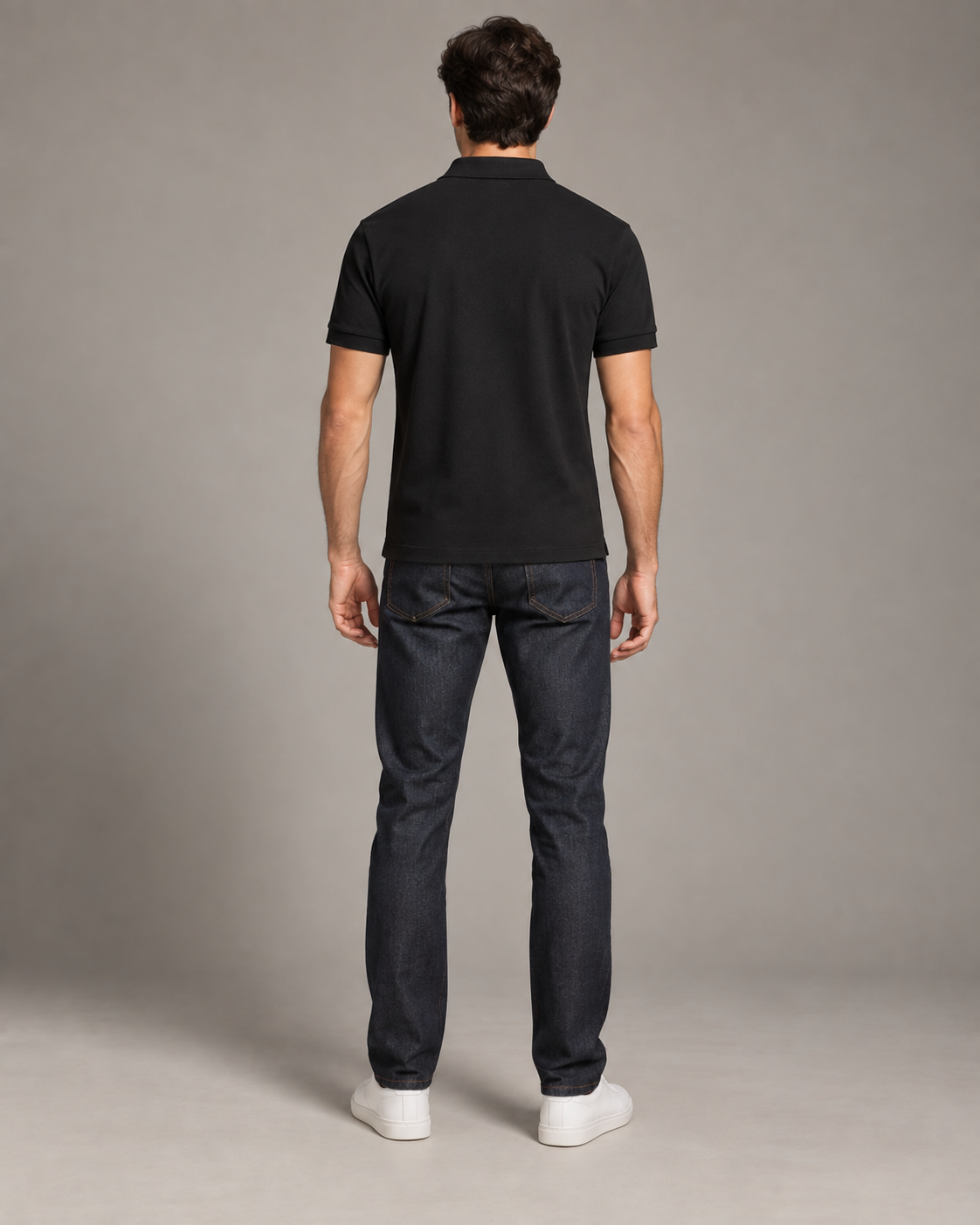 Men's Polo Solid - Side view | Noir & Lin