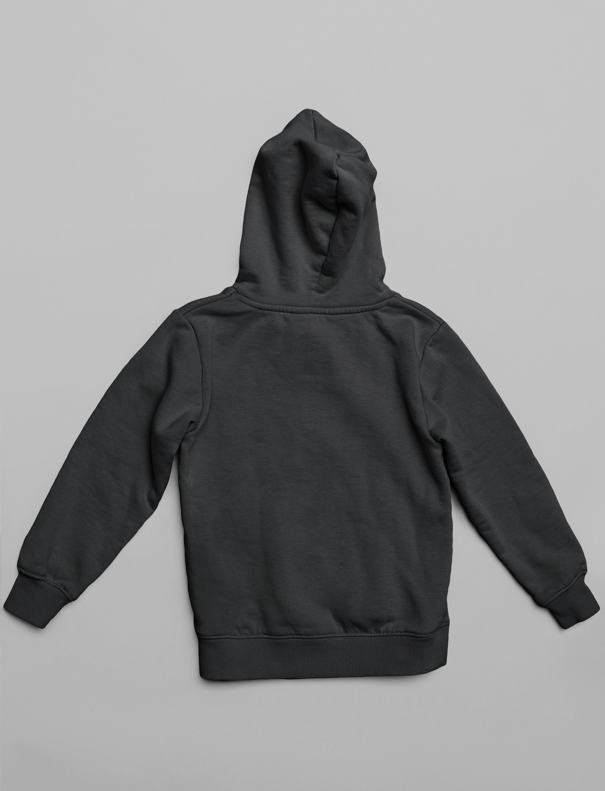 Black unisex zip hoodie, 400 GSM cotton fleece, view 3 | Noir & Lin