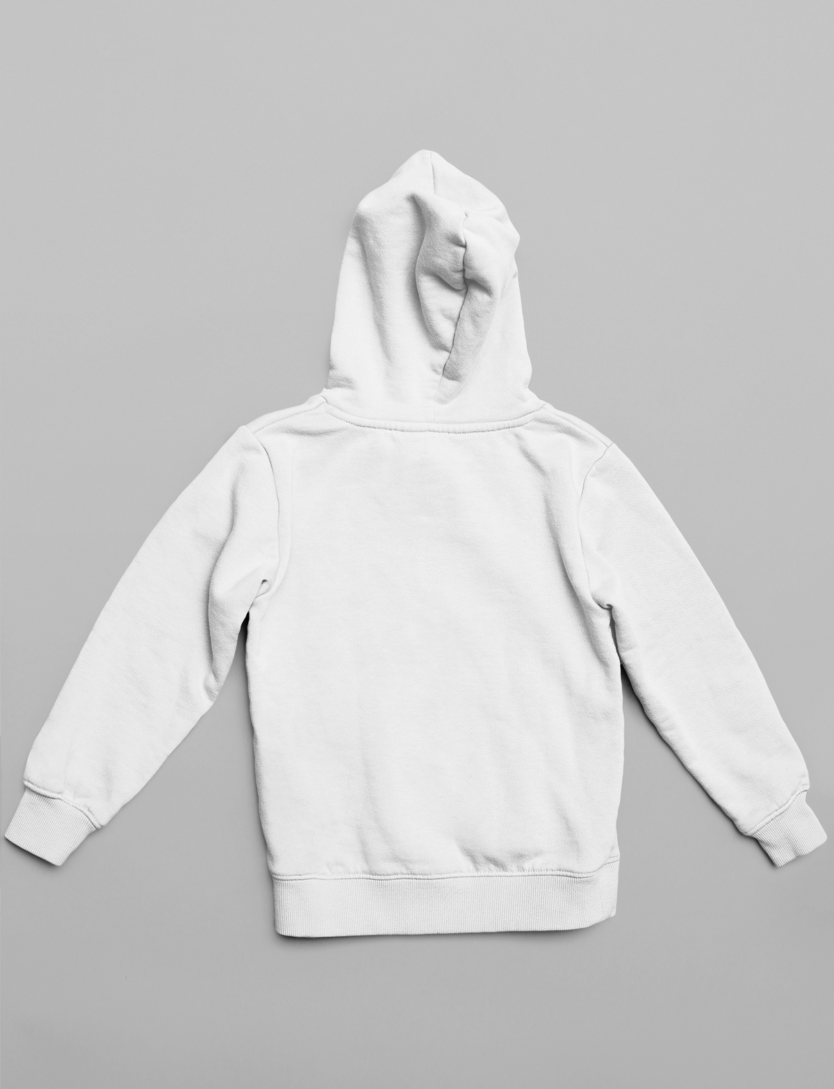 White unisex zip hoodie, 400 GSM cotton fleece, view 3 | Noir & Lin